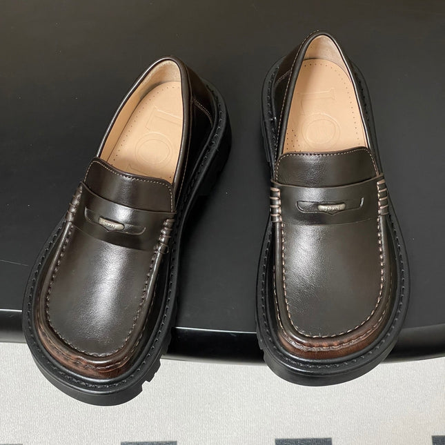 LOEWE 26S LOAFER IN DARK BROWN CALFSKIN
