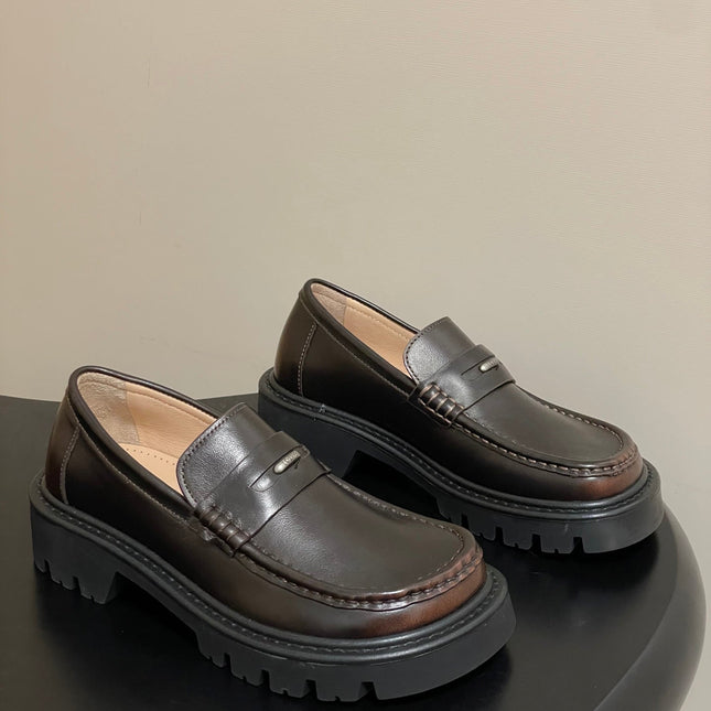 LOEWE 26S LOAFER IN DARK BROWN CALFSKIN