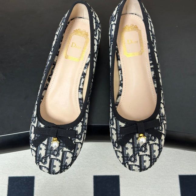 DIOR 26S MARY JANE HIGH HEELS 35MM IN BLACK DIOR OBLIQUE EMBROIDERED CANVAS WITH BOW
