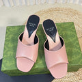 GG  Women's Heeled Sandals Pink Pastel