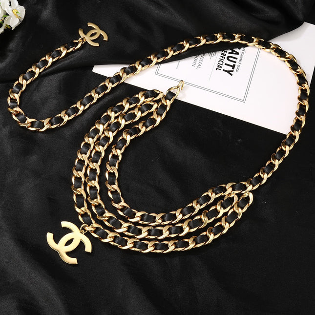 CC Vintage Waist Belt Chain Gold Hardware