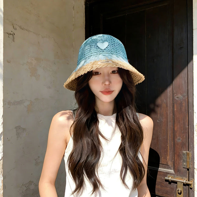 CELINE 26S STRAW BUCKET HAT STYLE 206