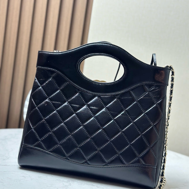 CHANEL 26S MINI SHOPPING BAG 32 IN BLACK LAMBSKIN