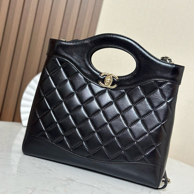 CHANEL 26S MINI SHOPPING BAG 32 IN BLACK LAMBSKIN