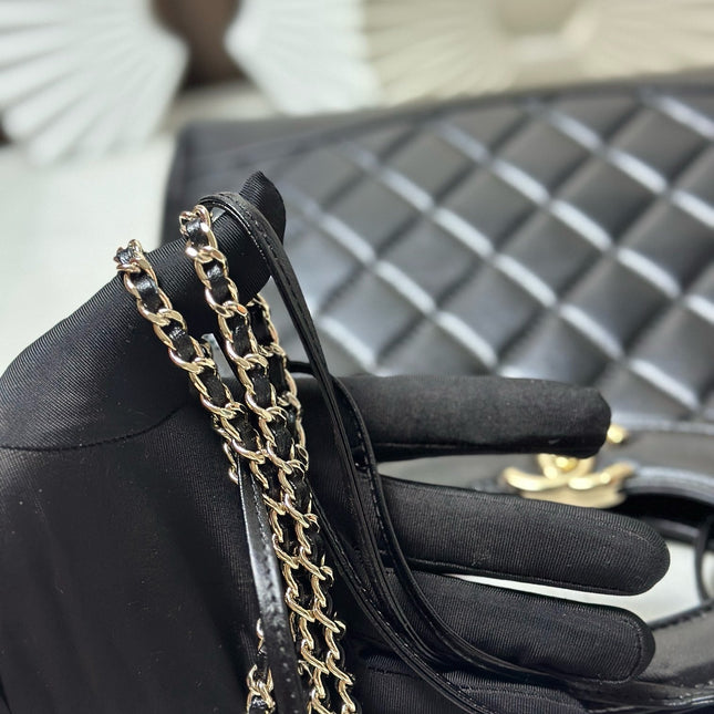 CHANEL 26S MINI SHOPPING BAG 32 IN BLACK LAMBSKIN