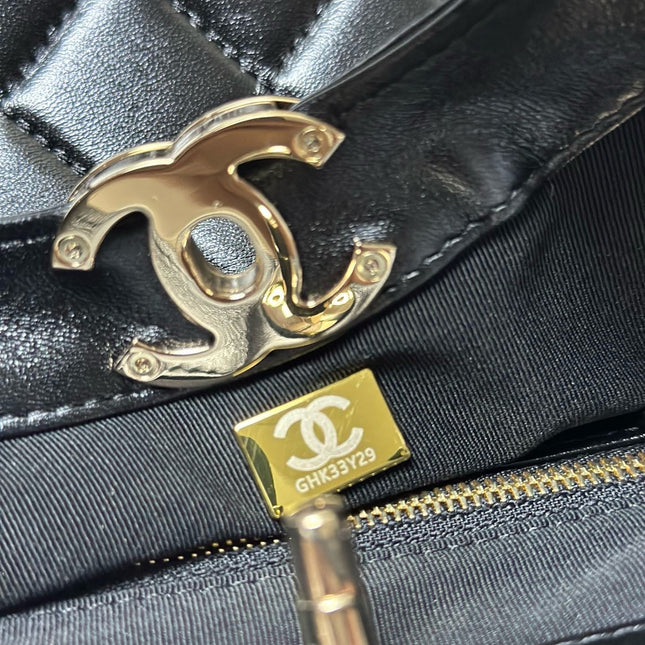 CHANEL 26S MINI SHOPPING BAG 32 IN BLACK LAMBSKIN