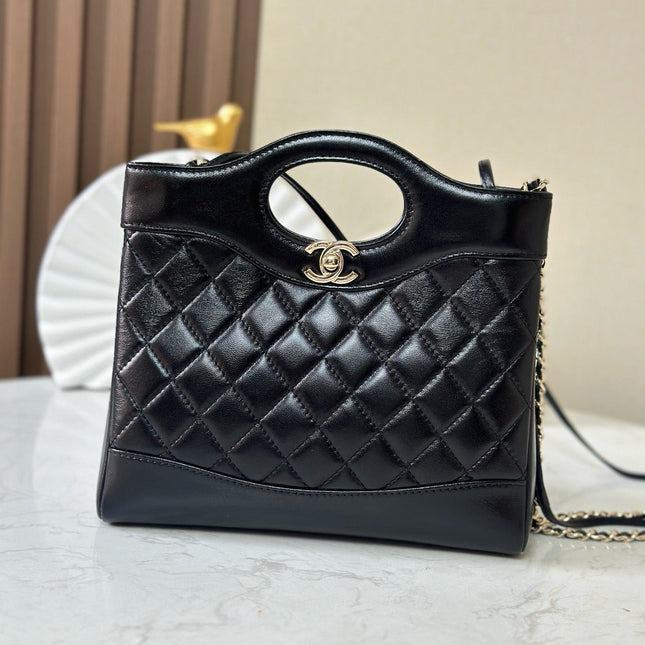 CHANEL 26S MINI SHOPPING BAG 24 IN BLACK LAMBSKIN