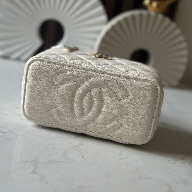 CHANEL 25S COCO CRUSH 17 IN CREAM CALFSKIN GOLD HARDWARE