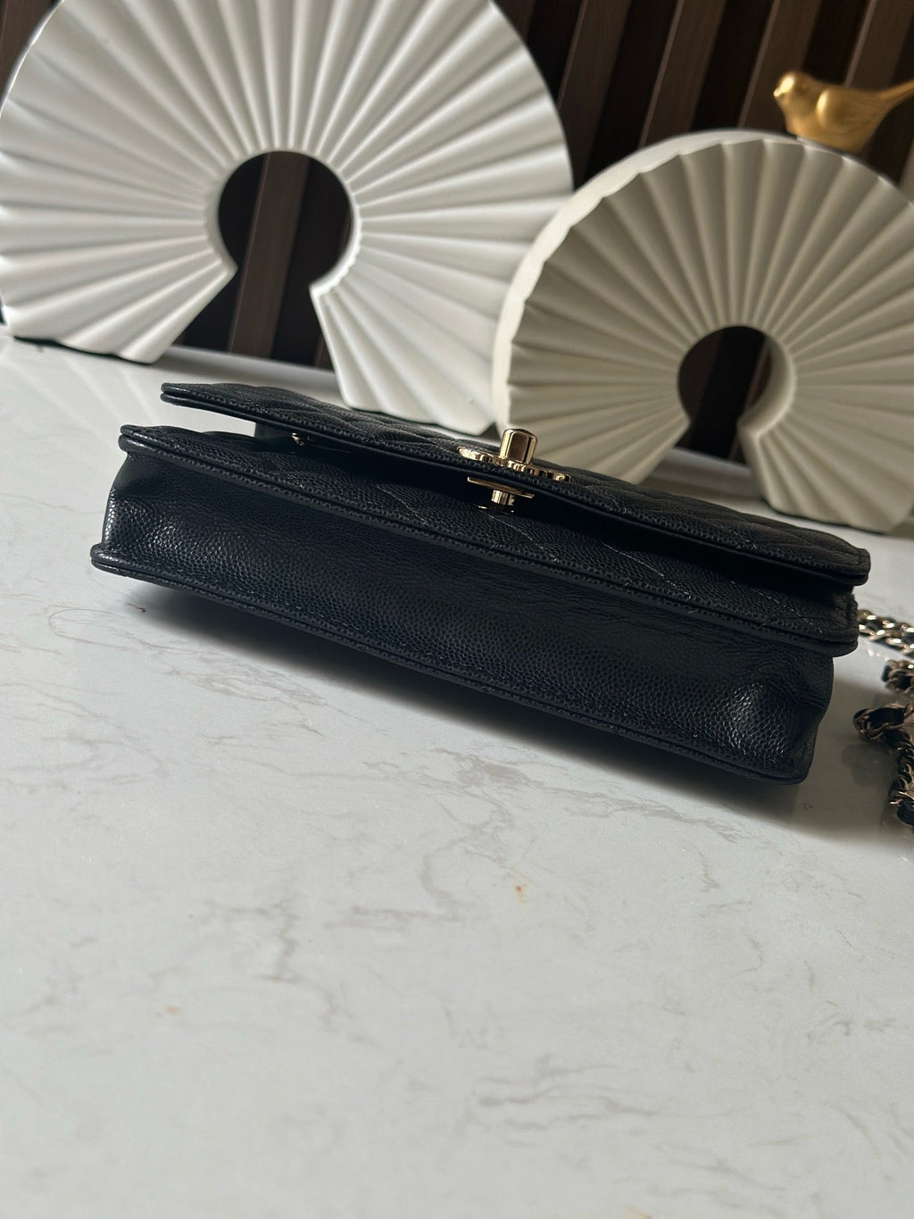 CHANEL 25S FLAP BAG 19 IN BLACK CALFSKIN SILVER HARDWARE