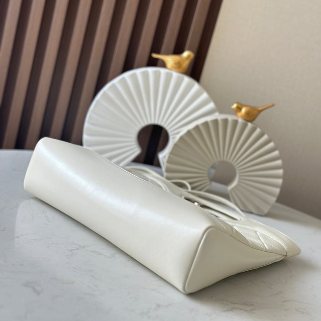 CHANEL 26S MINI SHOPPING BAG 32 IN WHITE LAMBSKIN