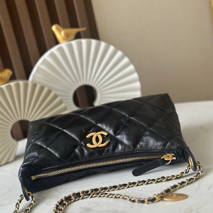 CHANEL 26S HOBO BAG 26 IN BLACK LAMBSKIN