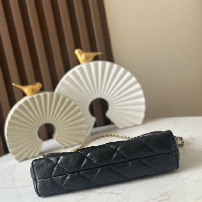 CHANEL 26S HOBO BAG 26 IN BLACK LAMBSKIN