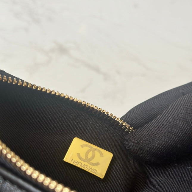 CHANEL 26S HOBO BAG 26 IN BLACK LAMBSKIN