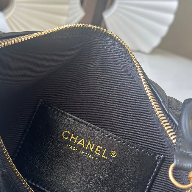 CHANEL 26S HOBO BAG 26 IN BLACK LAMBSKIN