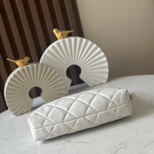 CHANEL 26S HOBO BAG 26 IN WHITE LAMBSKIN