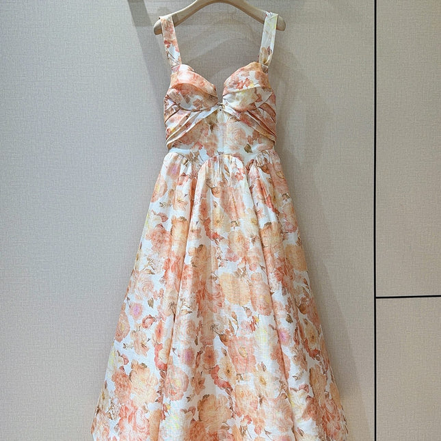 ZIMMERMANN 26S PATTERNED SPAGHETTI STRAP DRESS STYLE 75