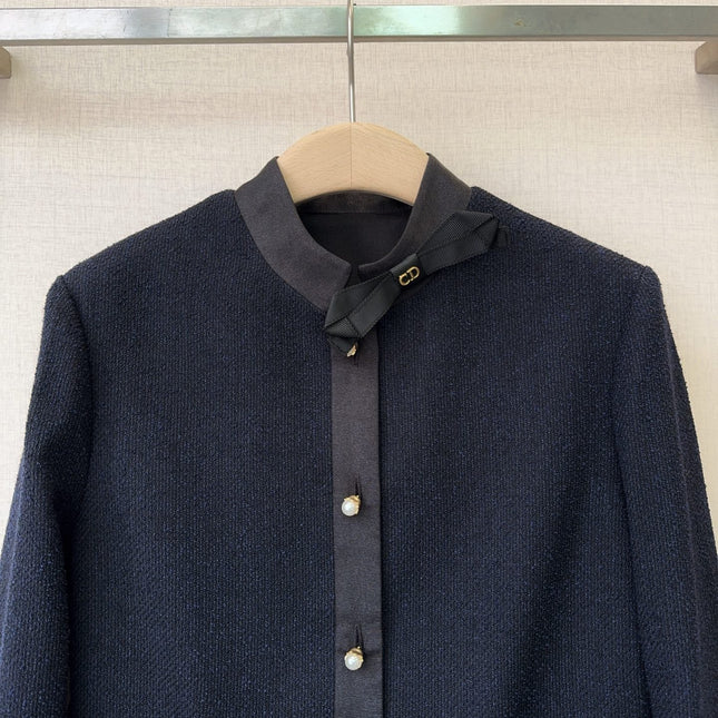 DIOR 26S BOW-DETAIL TWEED JACKET 1301