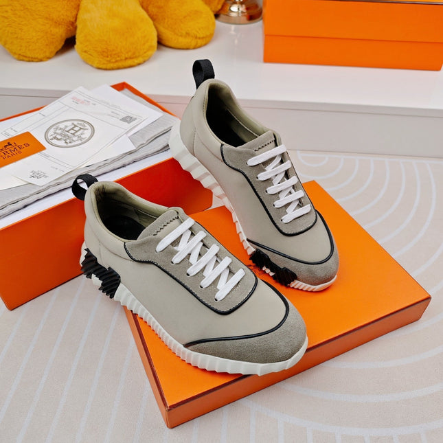 BOUNCING SNEAKERS GRAY CALFSKIN STYLIZED
