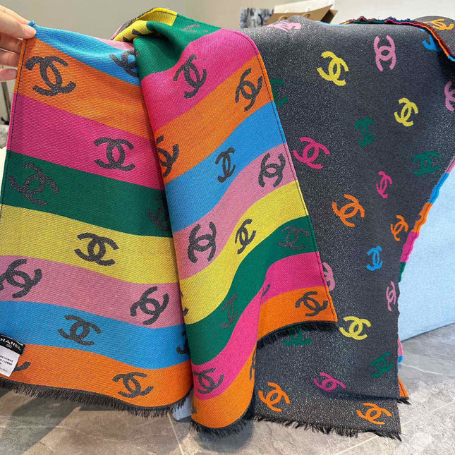 CC SCARF RAINBOW IN COLORFUL CASHMERE 428539
