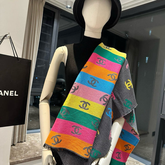 CC SCARF RAINBOW IN COLORFUL CASHMERE 428539