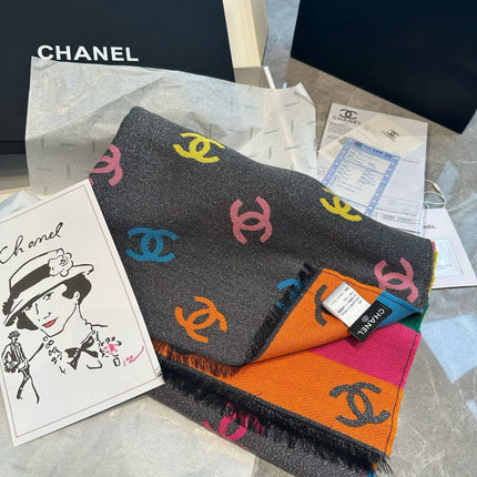 CC SCARF RAINBOW IN COLORFUL CASHMERE 428539