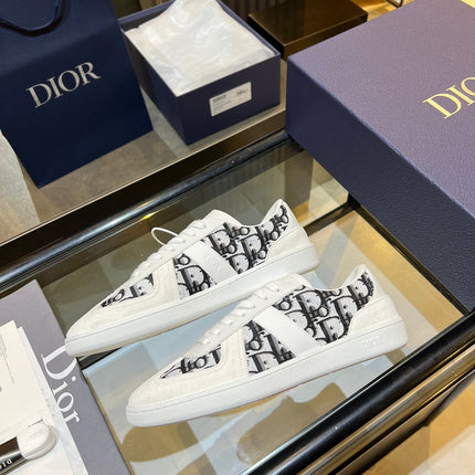DIOR 26S B01 MATCHPOINT SNEAKER IN BLACK & WHITE OBLIQUE JACQUARD CANVAS AND SUEDE