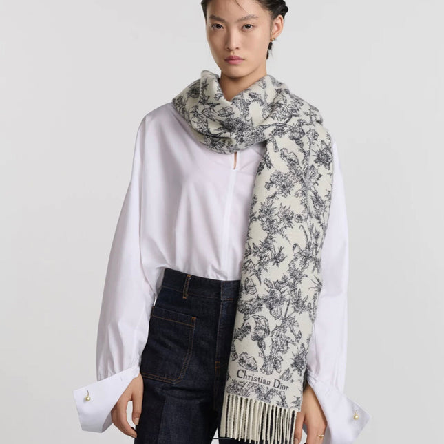 DIOR 26S SCARF 200CM IN CASHMERE 123458