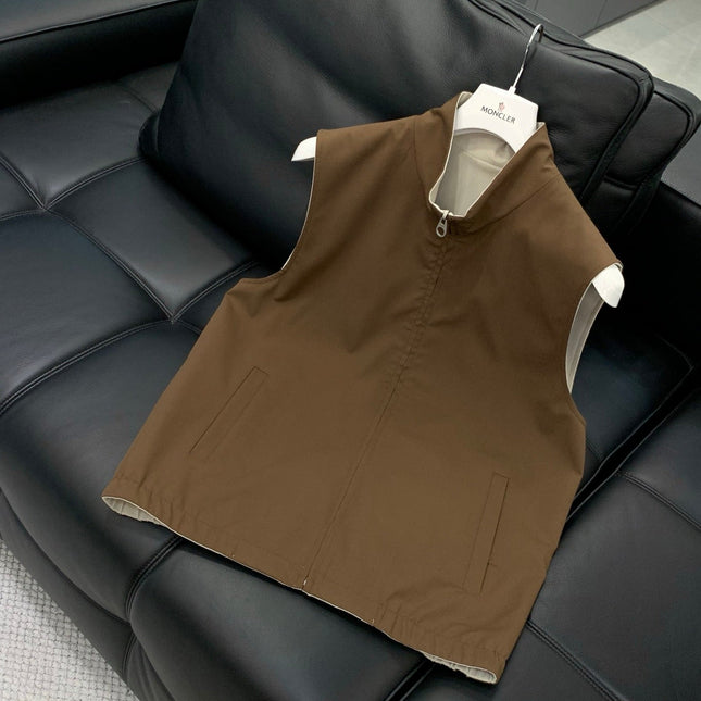 LORO PIANA 26S REVERSIBLE ZIP UP VEST 739