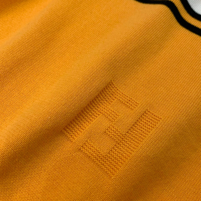 FENDI 26S SHORT-SLEEVE KNIT POLO TOP 430