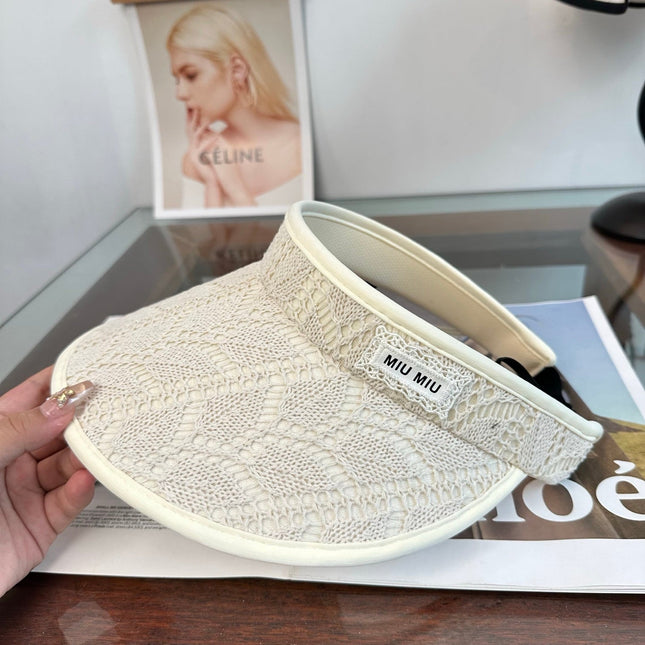 MIUMIU 26S LACE VISOR HAT 343477