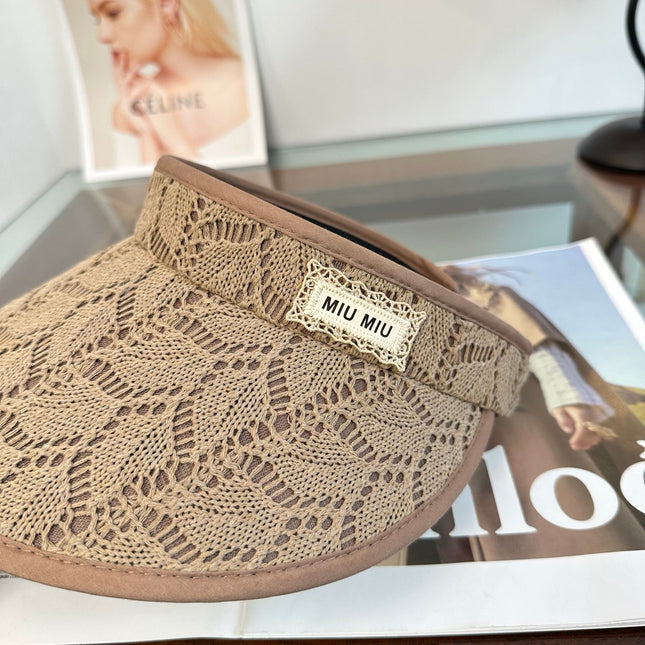 MIUMIU 26S LACE VISOR HAT 343478