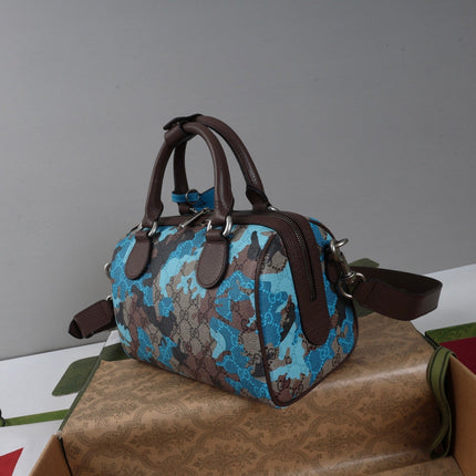 GUCCI 26S BOSTON BAG 25 IN MULTICOLOR CANVAS