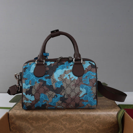 GUCCI 26S BOSTON BAG 25 IN MULTICOLOR CANVAS