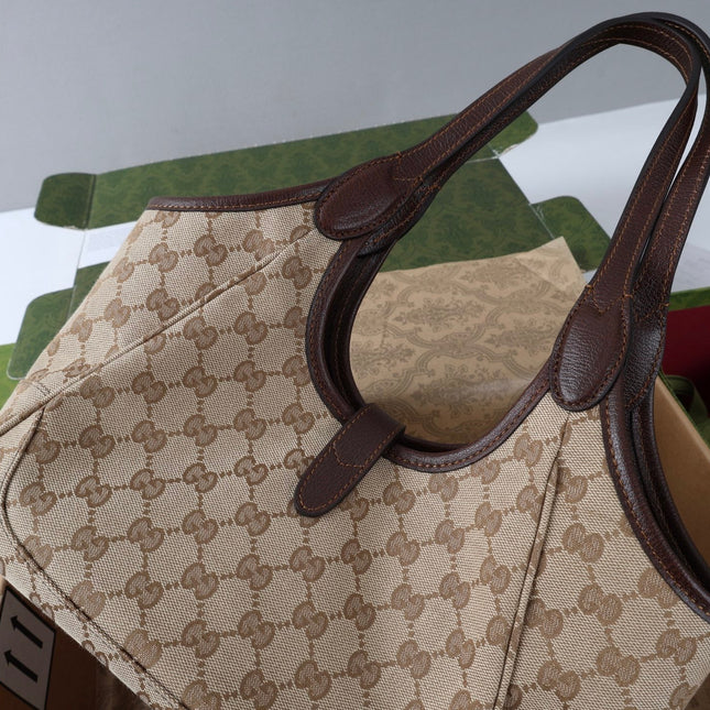 GUCCI 26S TOTE BAG 35 IN BEIGE CANVAS