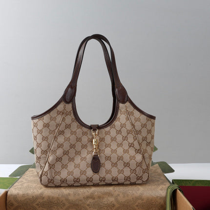 GUCCI 26S TOTE BAG 35 IN BEIGE CANVAS
