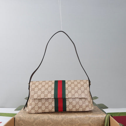 GUCCI 26S SHOULDER BAG 31 IN BEIGE DENIM