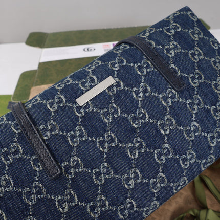 GUCCI 26S BOSTON BAG 29 IN DARK BLUE DENIM
