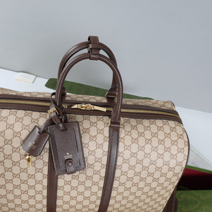 GUCCI 26S DUFFLE BAG 45 IN BEIGE CANVAS