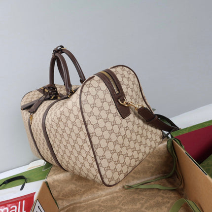 GUCCI 26S DUFFLE BAG 45 IN BEIGE CANVAS