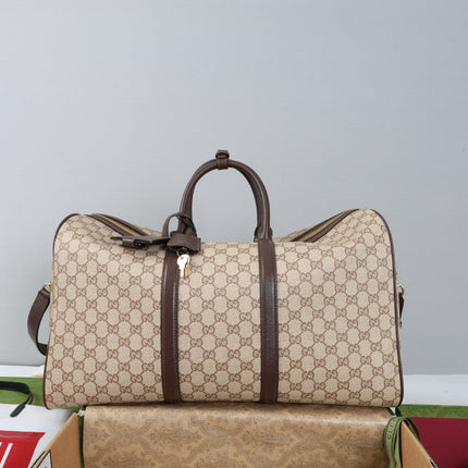 GUCCI 26S DUFFLE BAG 45 IN BEIGE CANVAS