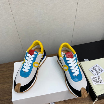 LW FLOW RUNNER SNEAKER WHITE-BLUE SUEDE