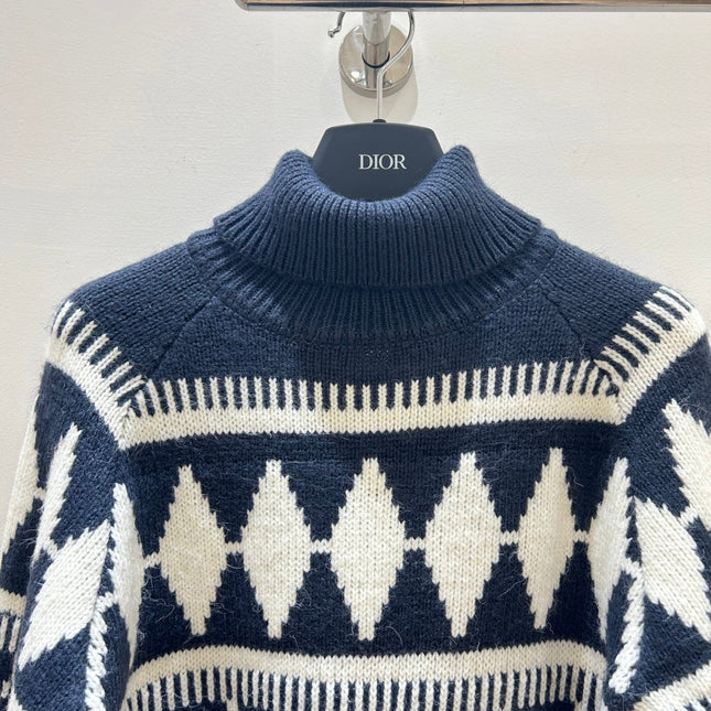 DIOR 25S PATTERNED TURTLENECK SWEATER 718