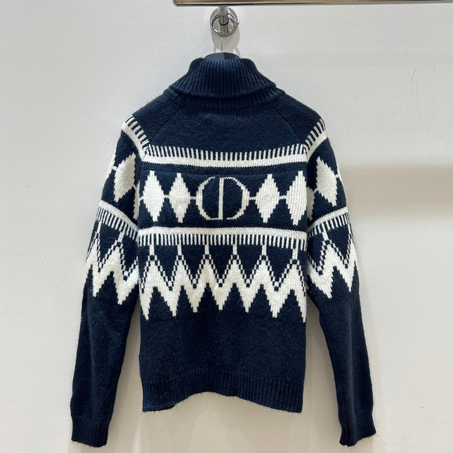 DIOR 25S PATTERNED TURTLENECK SWEATER 718