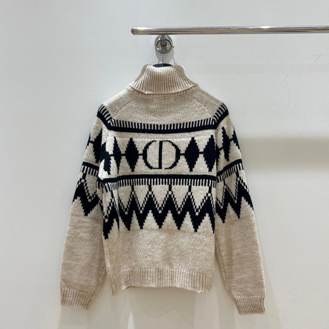 DIOR 25S PATTERNED TURTLENECK SWEATER 719