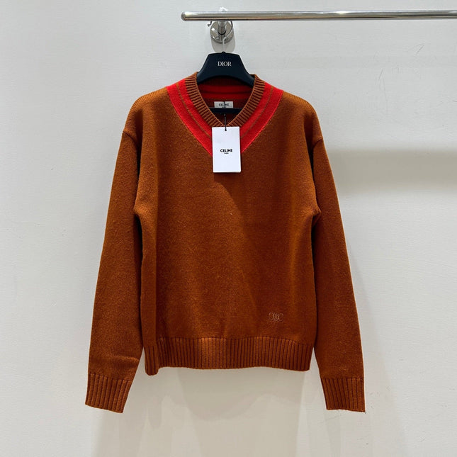 CELINE 26S LONG SLEEVE V-NECK SWEATER 175