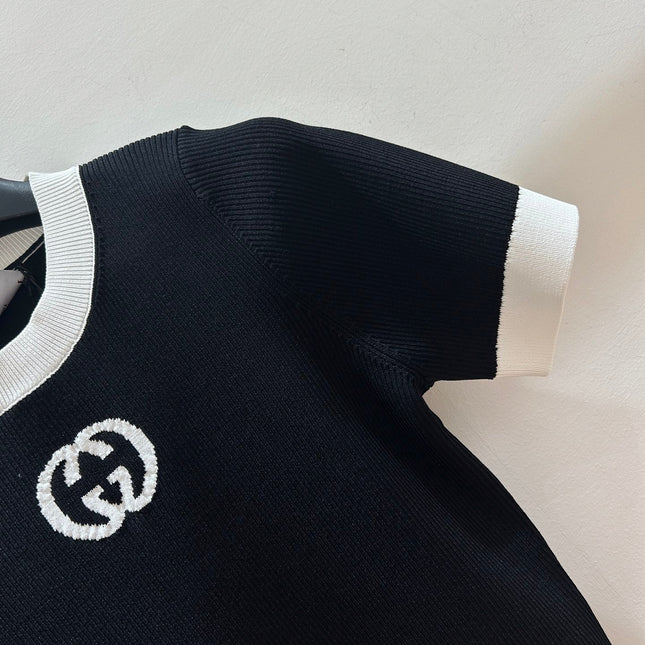 GUCCI 26S SHORT-SLEEVE KNIT CREWNECK TOP 490