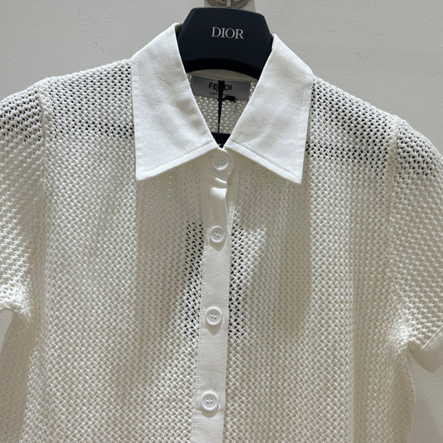 FENDI 26S SHORT SLEEVE KNIT SHIRT 061
