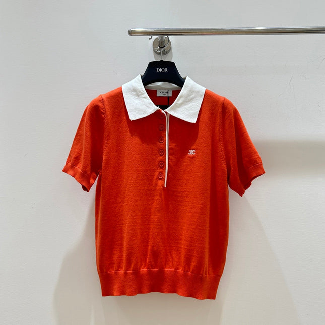 CELINE 26S SHORT-SLEEVE POLO SHIRT 492