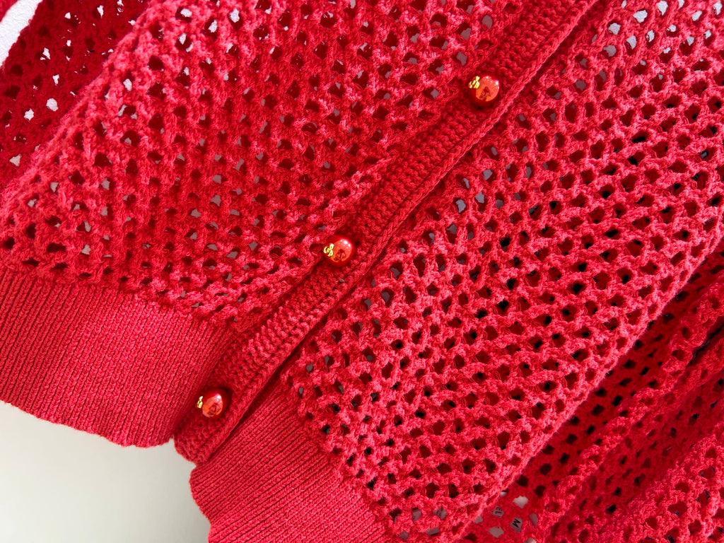 CELINE 26S CROCHET CROPPED CARDIGAN 282