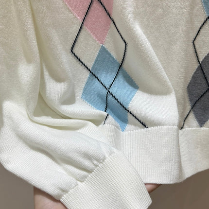 MIUMIU 26S LONG-SLEEVE KNIT POLO SWEATER 1270